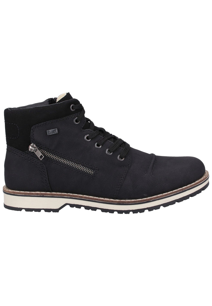 Rieker Stiefelette Lederimitat Schwarz Warmfutter