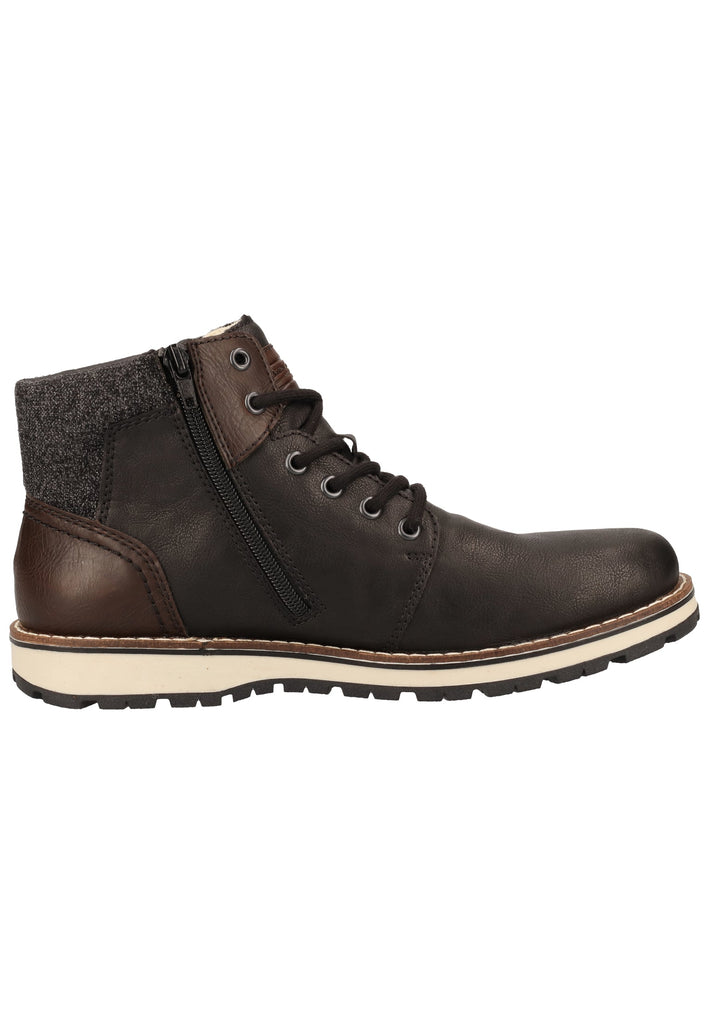 Rieker Stiefelette Lederimitat Schwarz Warmfutter