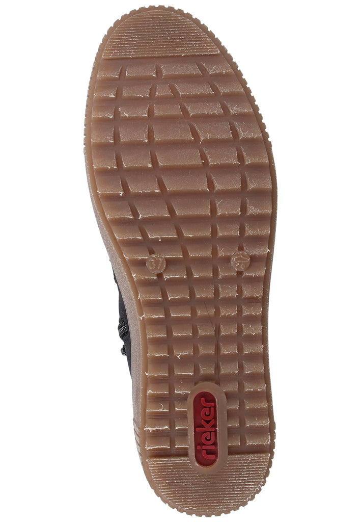 Rieker Stiefelette Lederimitat Schwarz Warmfutter