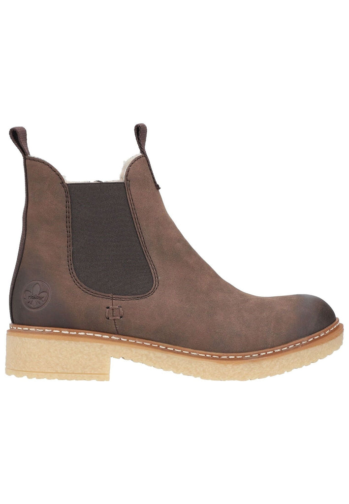 Rieker Stiefelette Lederimitat Tabak Warmfutter
