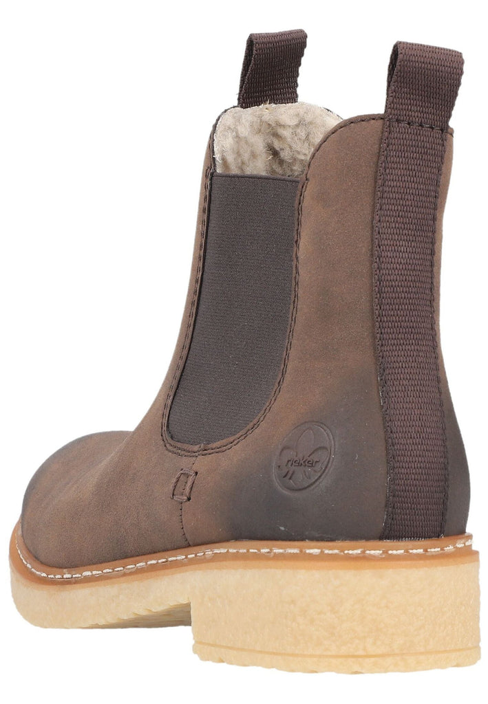 Rieker Stiefelette Lederimitat Tabak Warmfutter