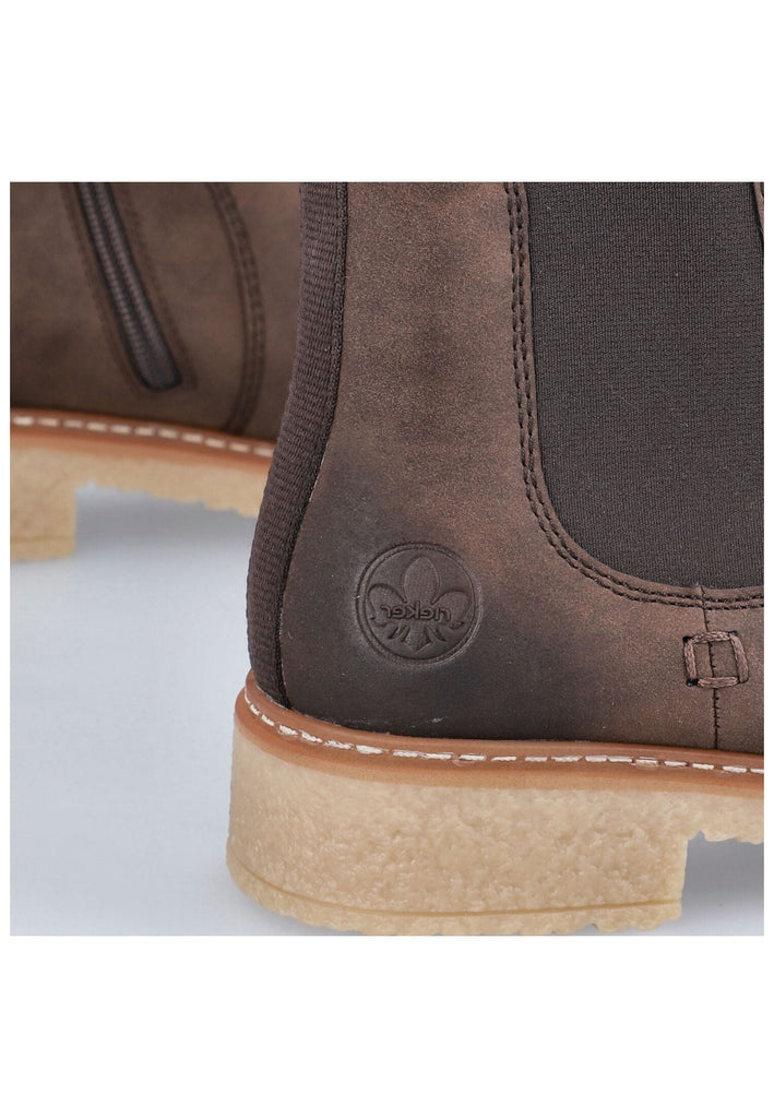 Rieker Stiefelette Lederimitat Tabak Warmfutter