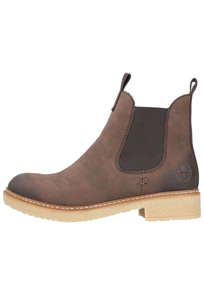 Rieker Stiefelette Lederimitat Tabak Warmfutter