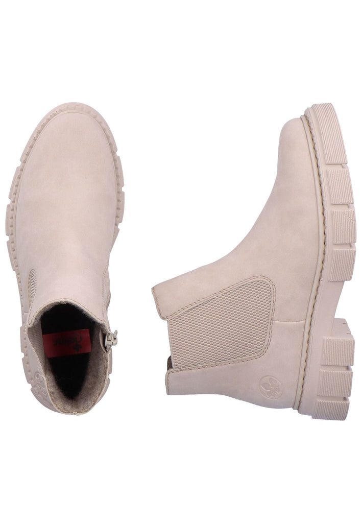 Rieker Stiefelette Lederimitat/Textil Beige