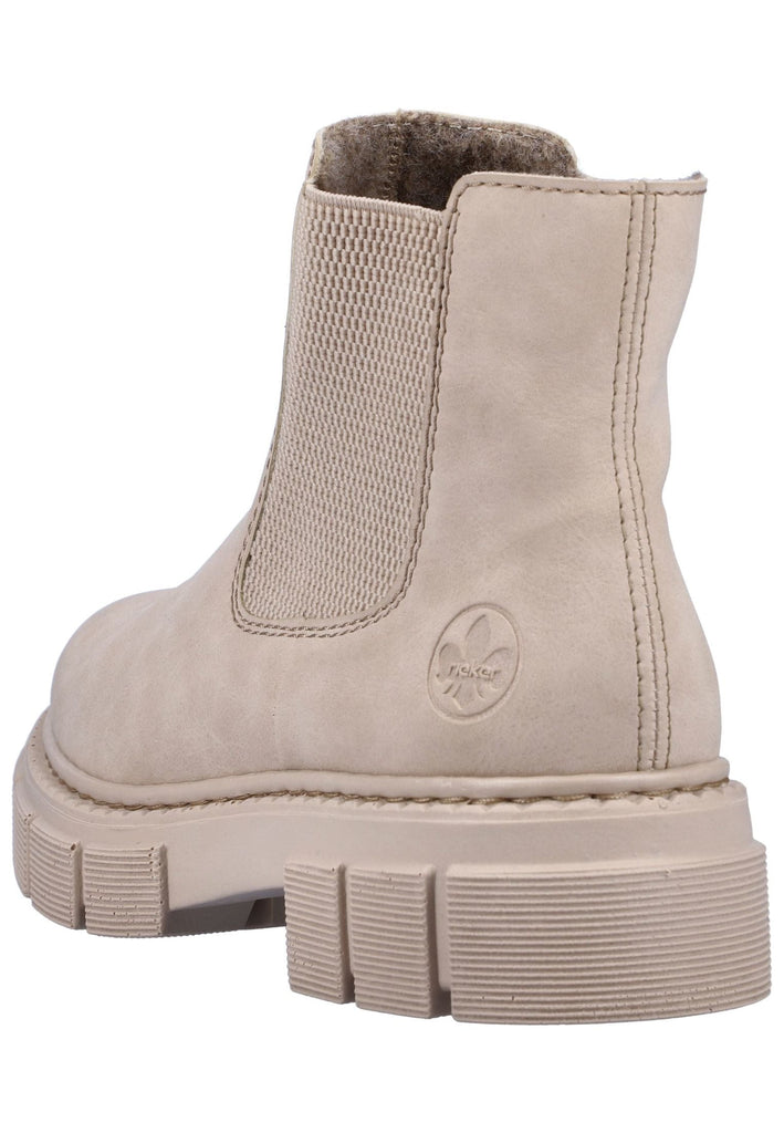 Rieker Stiefelette Lederimitat/Textil Beige