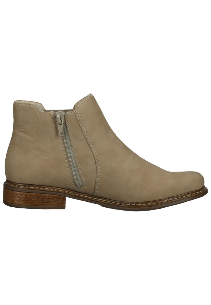 Rieker Stiefelette Lederimitat/Textil Beige