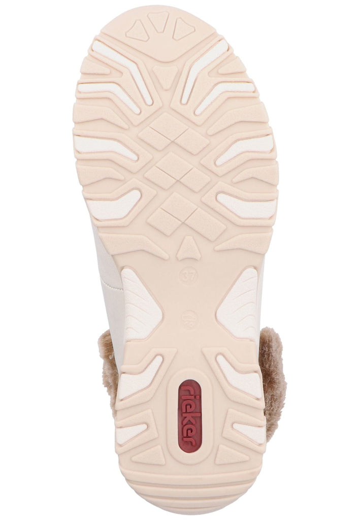 Rieker Stiefelette Lederimitat/Textil Beige/Braun