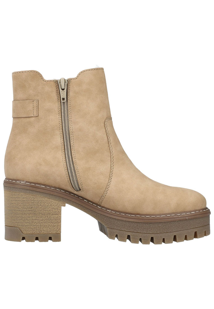 Rieker Stiefelette Lederimitat/Textil Beige/Braun