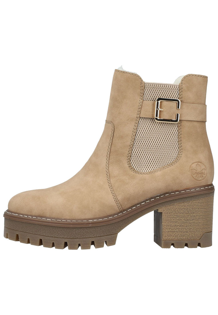 Rieker Stiefelette Lederimitat/Textil Beige/Braun