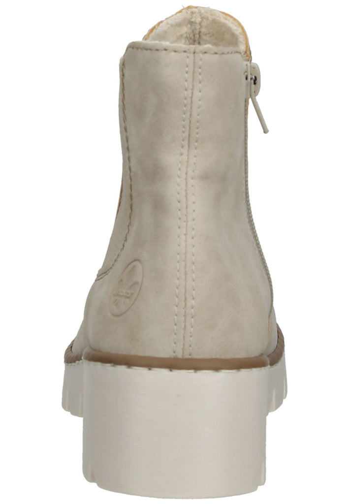 Rieker Stiefelette Lederimitat/Textil Beige Warmfutter