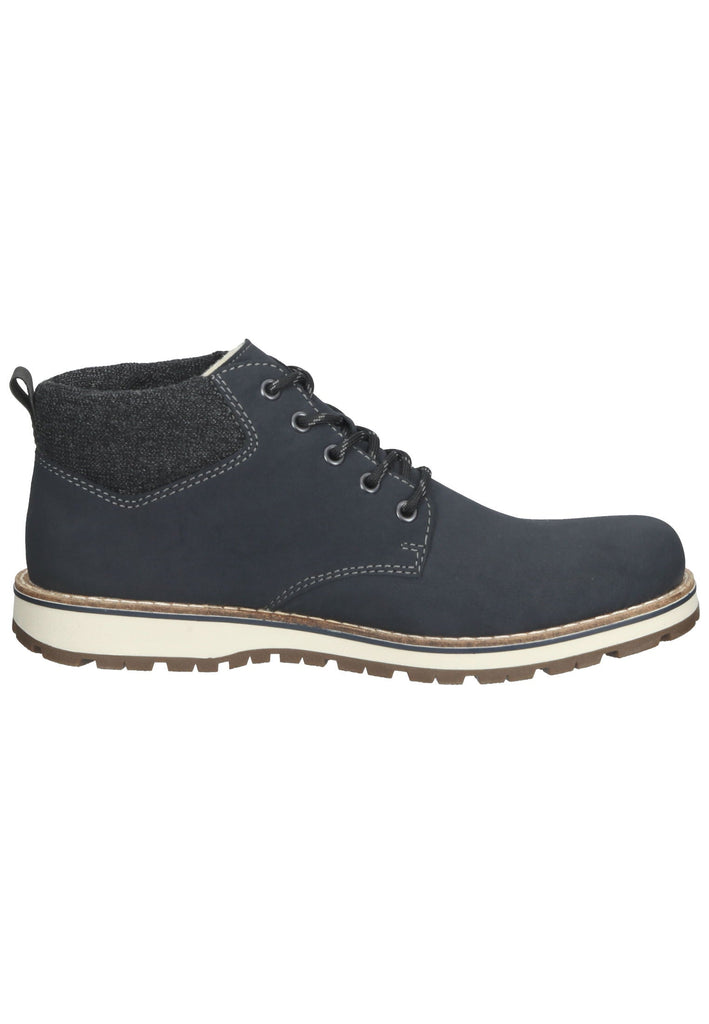 Rieker Stiefelette Lederimitat/Textil Blau/Schwarz Warmfutter
