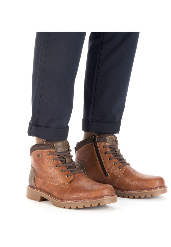 Rieker Stiefelette Lederimitat/Textil Braun