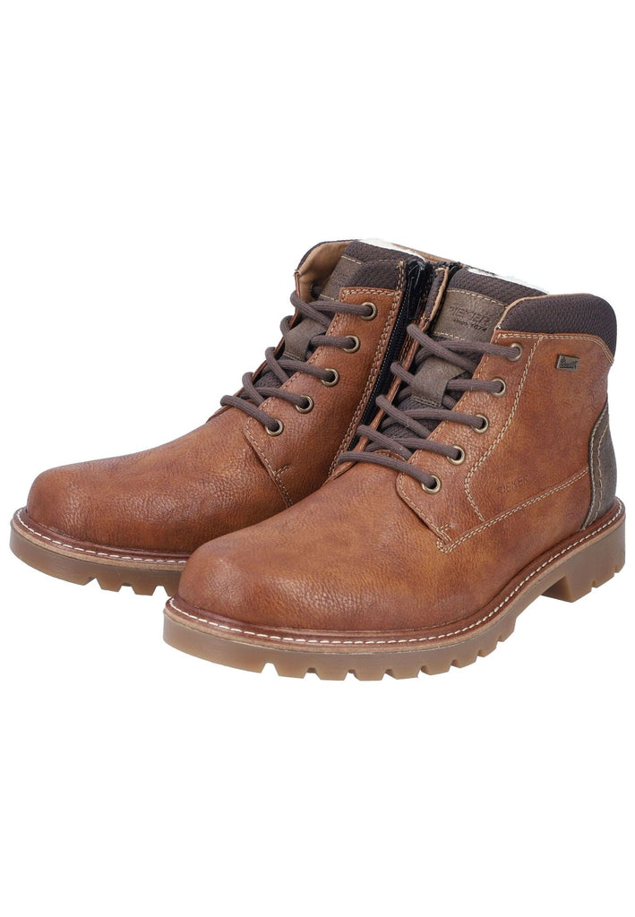 Rieker Stiefelette Lederimitat/Textil Braun