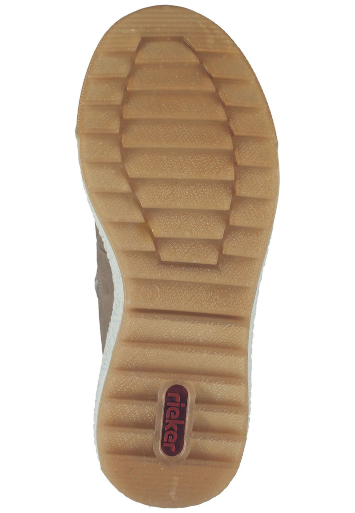 Rieker Stiefelette Lederimitat/Textil Braun/Beige Warmfutter