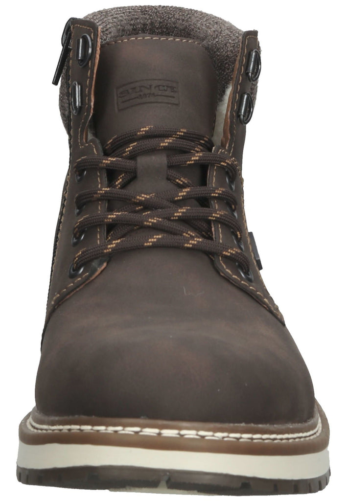 Rieker Stiefelette Lederimitat/Textil Braun/Schwarz Warmfutter