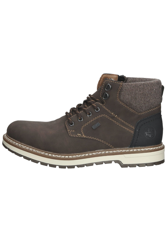 Rieker Stiefelette Lederimitat/Textil Braun/Schwarz Warmfutter