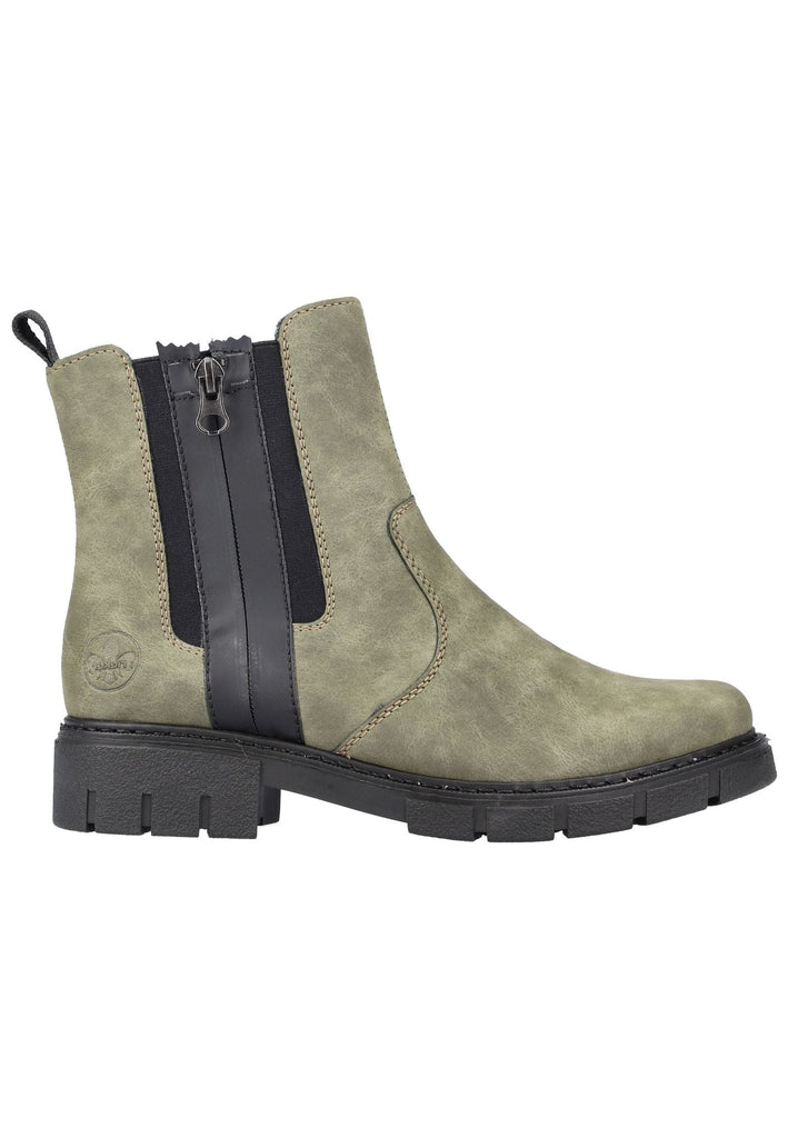Rieker Stiefelette Lederimitat/Textil Dunkelgrün
