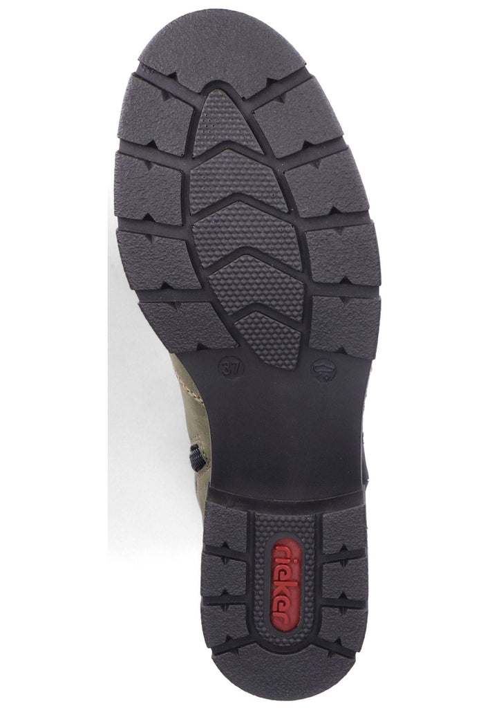 Rieker Stiefelette Lederimitat/Textil Dunkelgrün