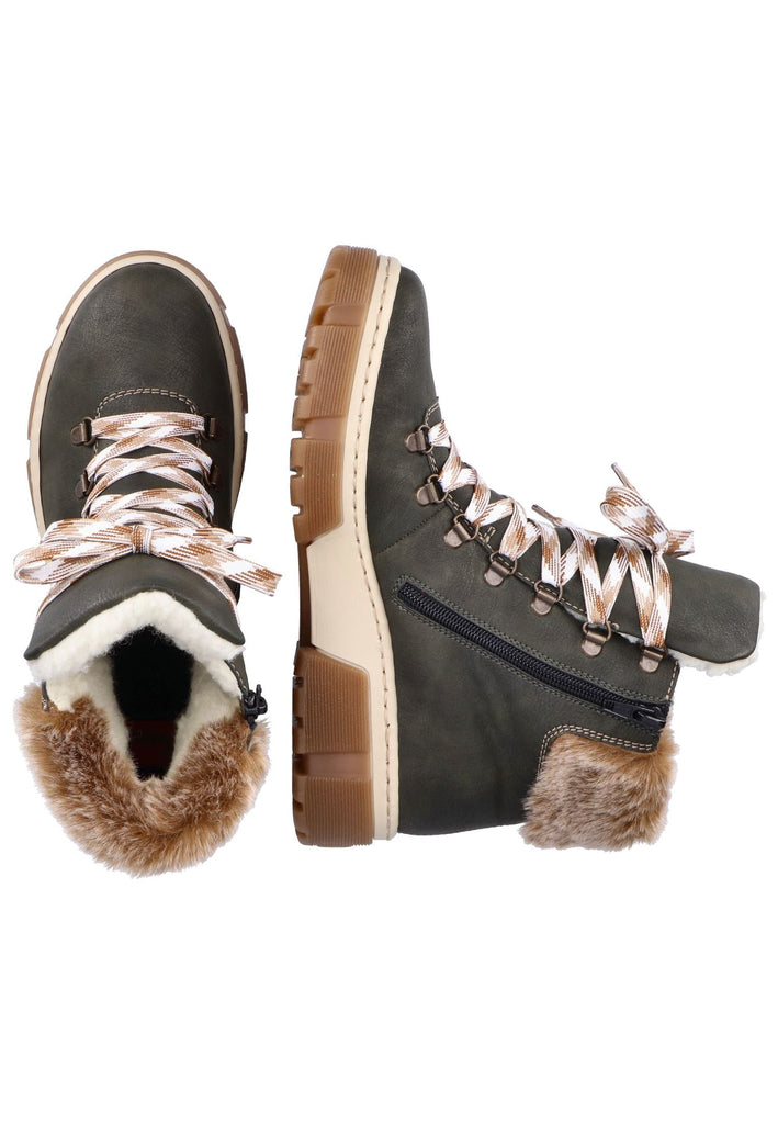 Rieker Stiefelette Lederimitat/Textil Forest Warmfutter