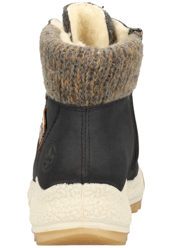 Rieker Stiefelette Lederimitat/Textil Pazifik Warmfutter