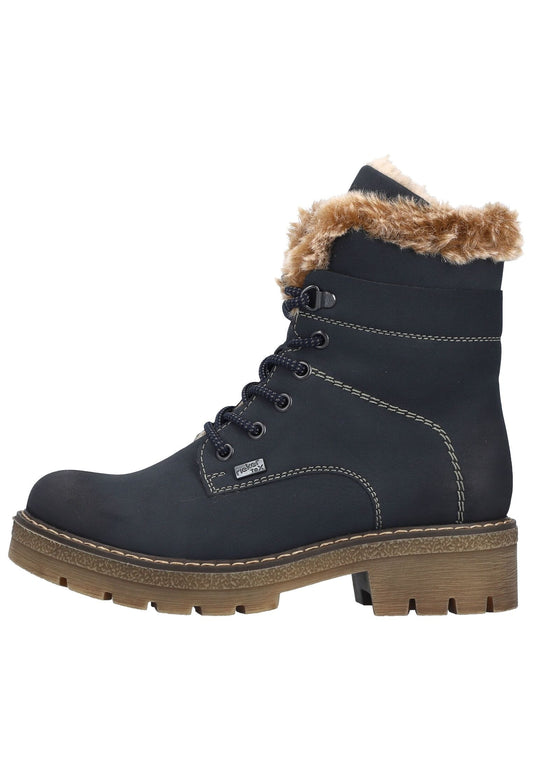 Rieker Stiefelette Lederimitat/Textil Pazifik Warmfutter