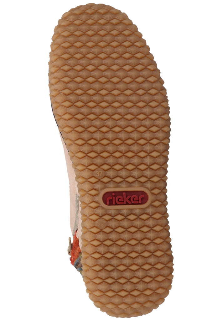 Rieker Stiefelette Lederimitat/Textil Rosa Warmfutter