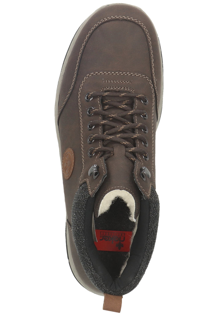 Rieker Stiefelette Lederimitat/Textil Schoko Warmfutter