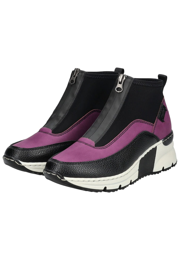 Rieker Stiefelette Lederimitat/Textil Schwarz