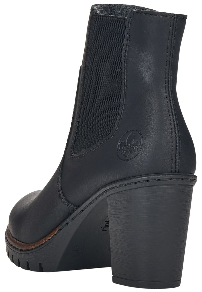 Rieker Stiefelette Lederimitat/Textil Schwarz