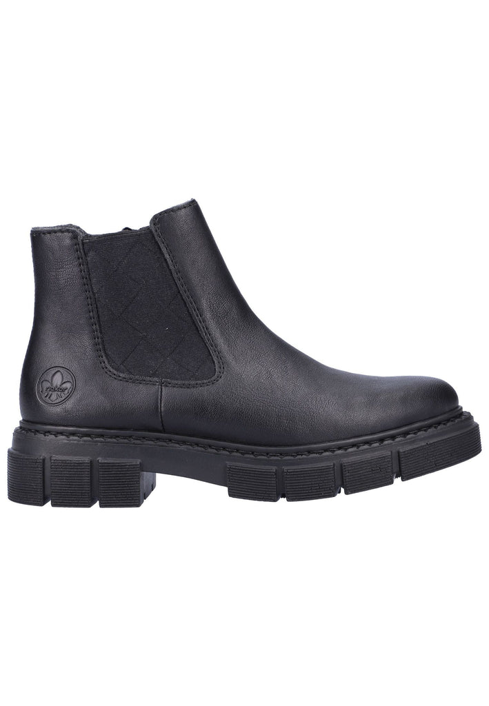 Rieker Stiefelette Lederimitat/Textil Schwarz