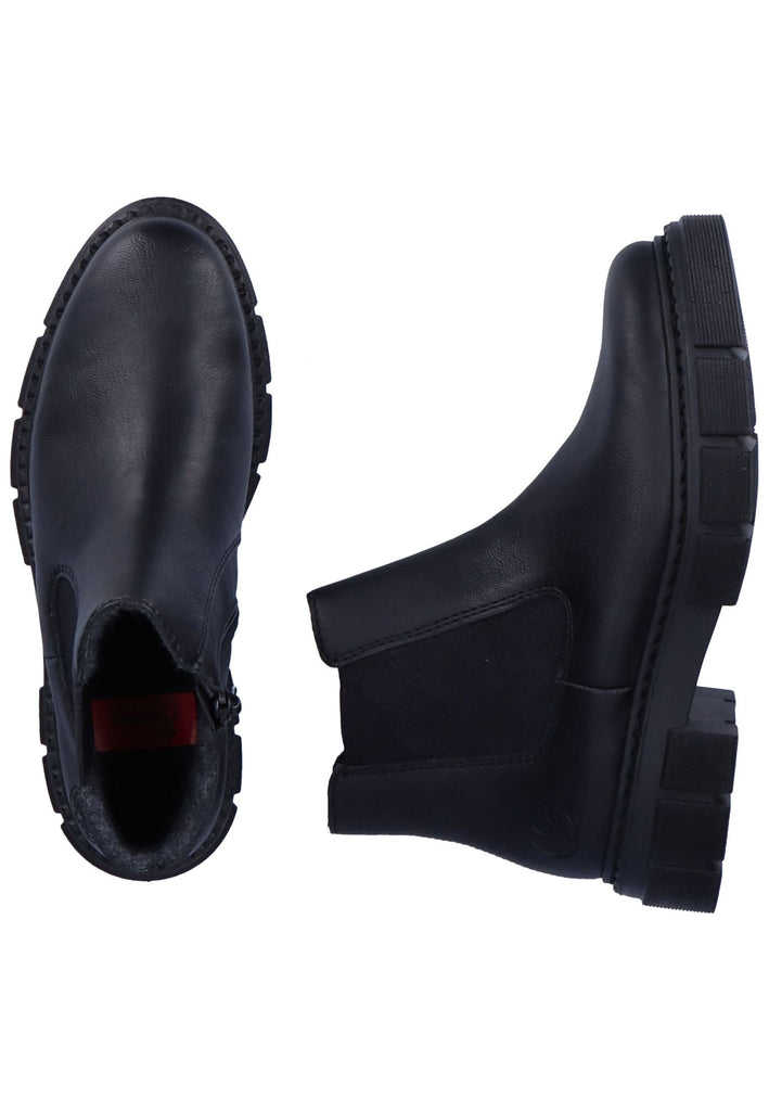 Rieker Stiefelette Lederimitat/Textil Schwarz