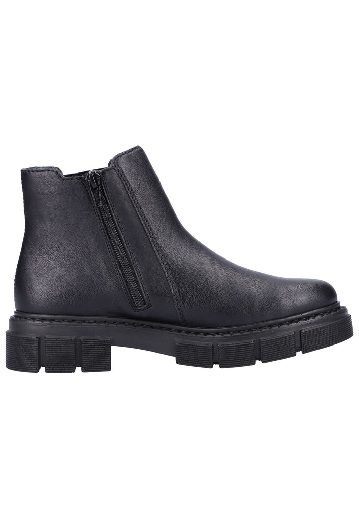 Rieker Stiefelette Lederimitat/Textil Schwarz