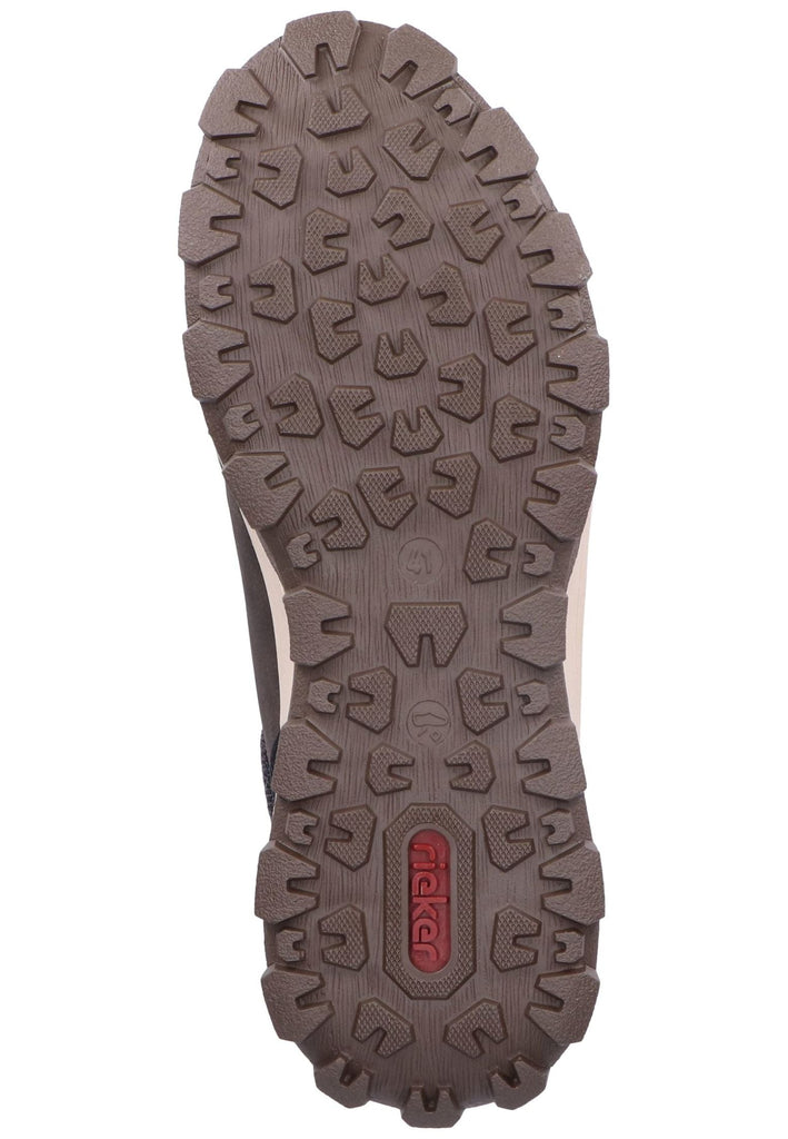 Rieker Stiefelette Lederimitat/Textil Schwarz/Braun