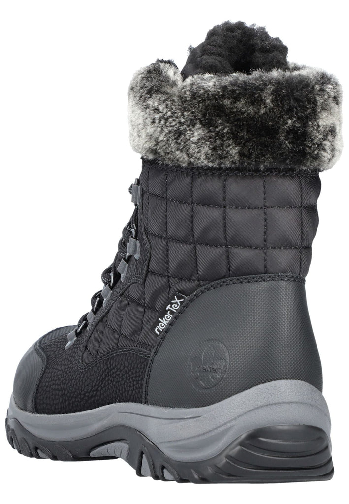 Rieker Stiefelette Lederimitat/Textil Schwarz/Grau