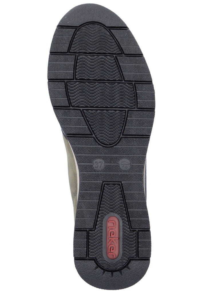 Rieker Stiefelette Lederimitat/Textil Schwarz/Grün