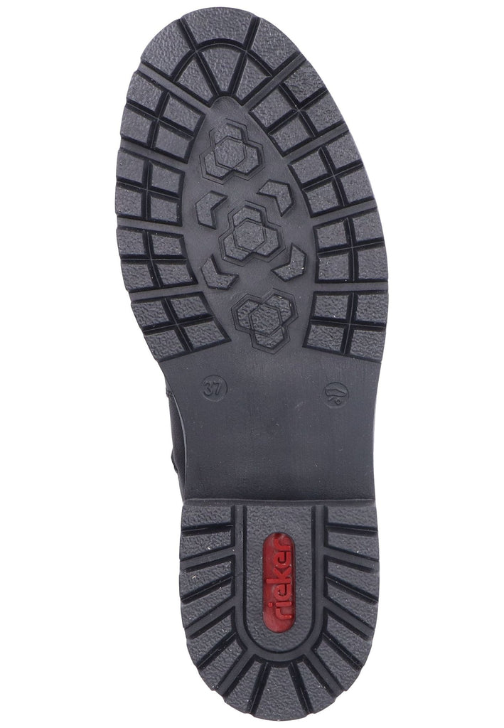 Rieker Stiefelette Lederimitat/Textil Schwarz/Schwarz Warmfutter