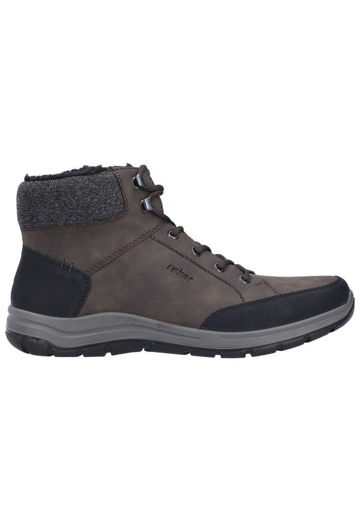 Rieker Stiefelette Lederimitat/Textil Schwarz Warmfutter
