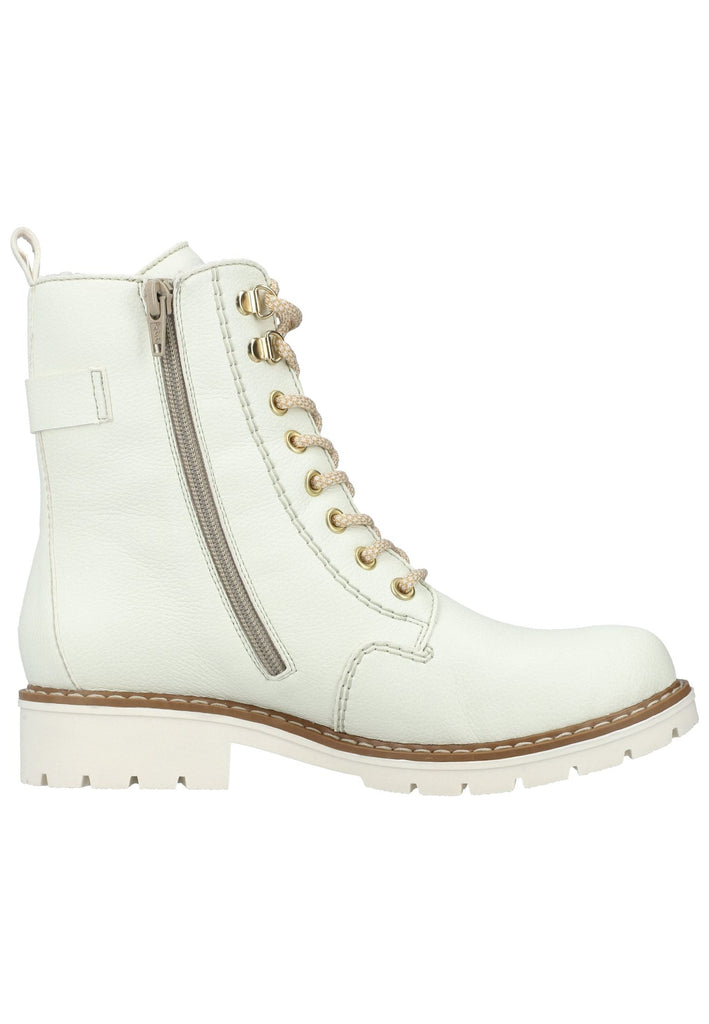 Rieker Stiefelette Lederimitat Weiß