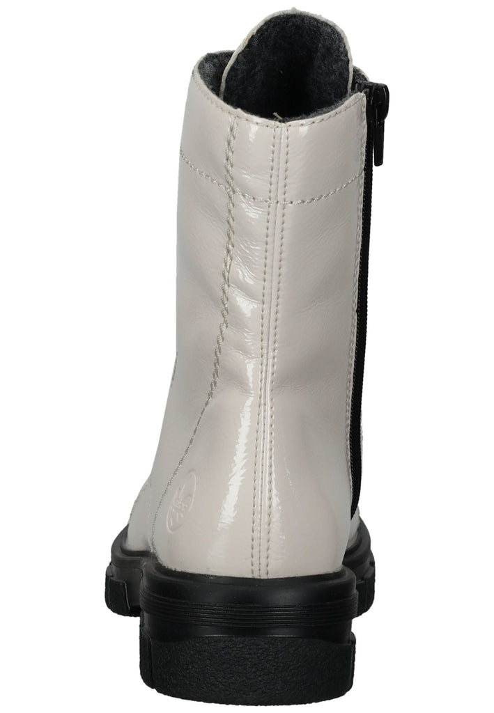 Rieker Stiefelette Lederimitat Weiß Warmfutter