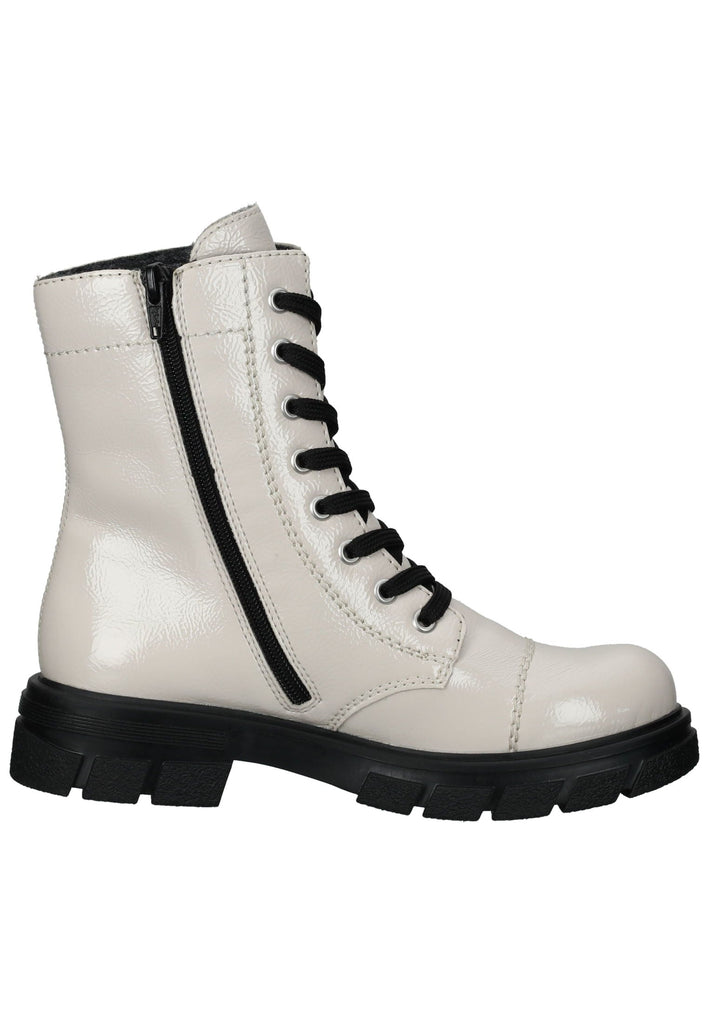 Rieker Stiefelette Lederimitat Weiß Warmfutter