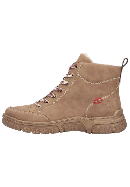 Rieker Stiefelette Lederimitat Wood Warmfutter