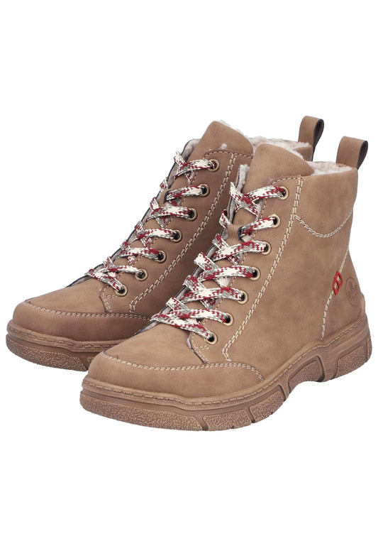 Rieker Stiefelette Lederimitat Wood Warmfutter