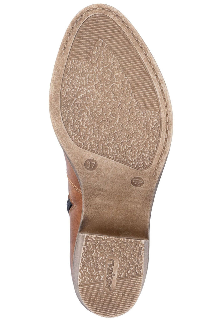 Rieker Stiefelette Lederimitat Zimt Warmfutter