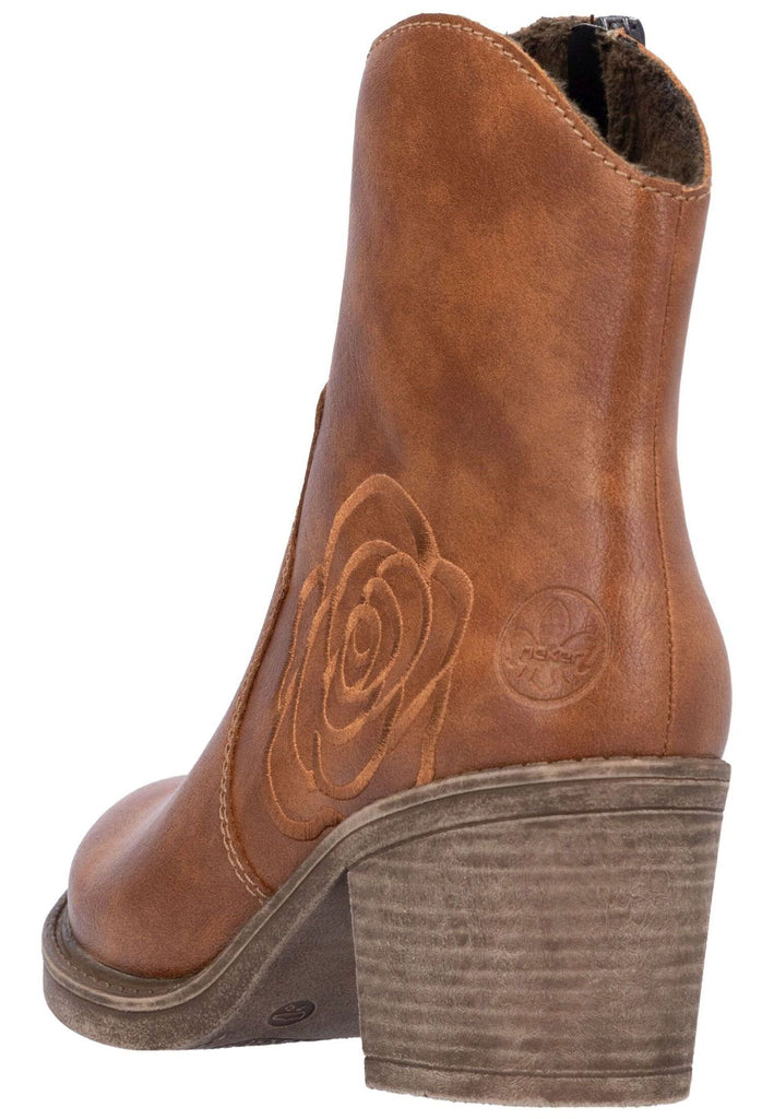 Rieker Stiefelette Lederimitat Zimt Warmfutter