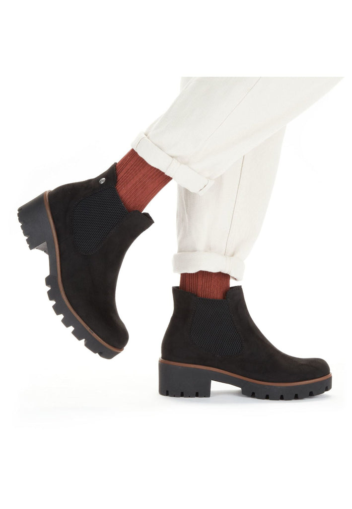 Rieker Stiefelette Textil Schwarz Warmfutter