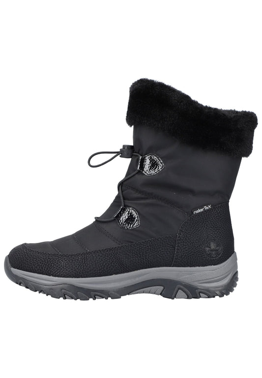 Rieker Stiefelette Textil Schwarz Warmfutter