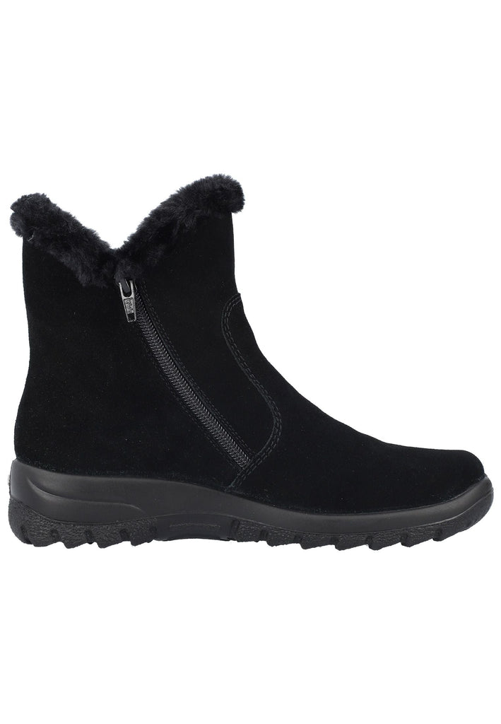 Rieker Stiefelette Veloursleder Schwarz Warmfutter