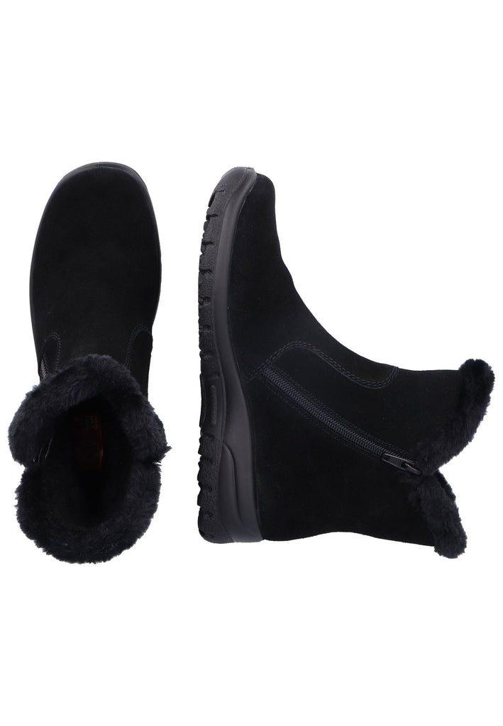 Rieker Stiefelette Veloursleder Schwarz Warmfutter