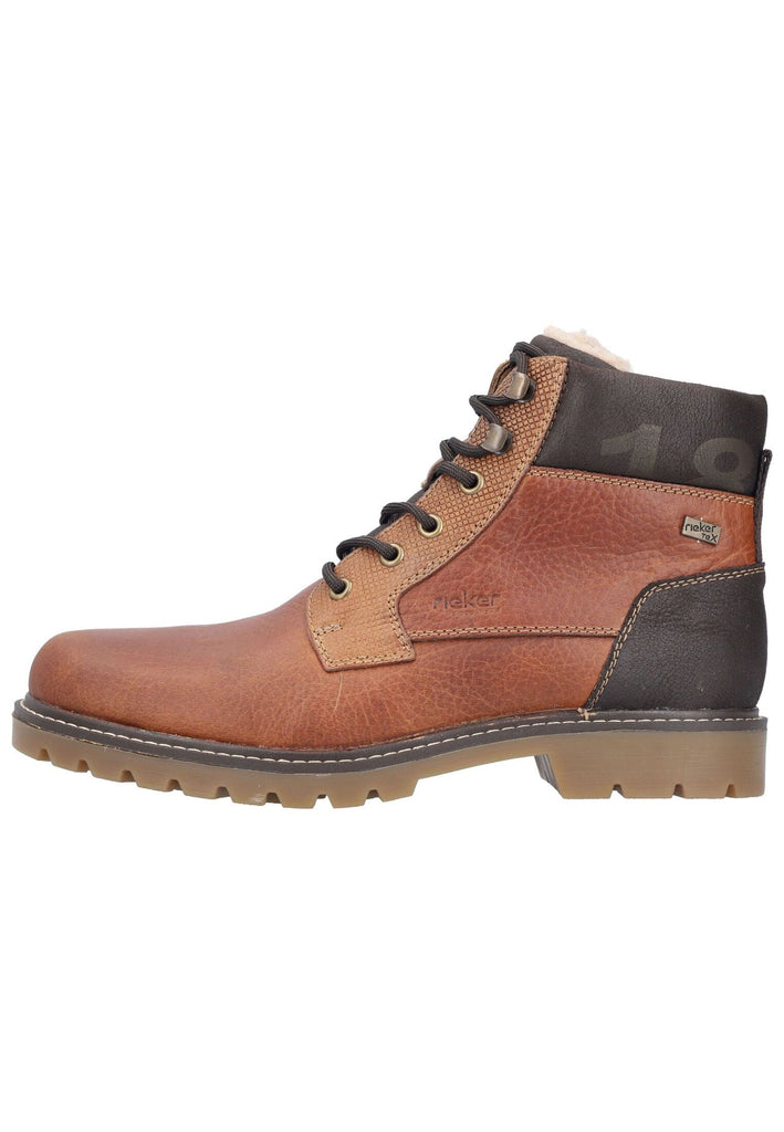 Stiefeletten Rieker Stiefelette Glattleder Cognac Warmfutter