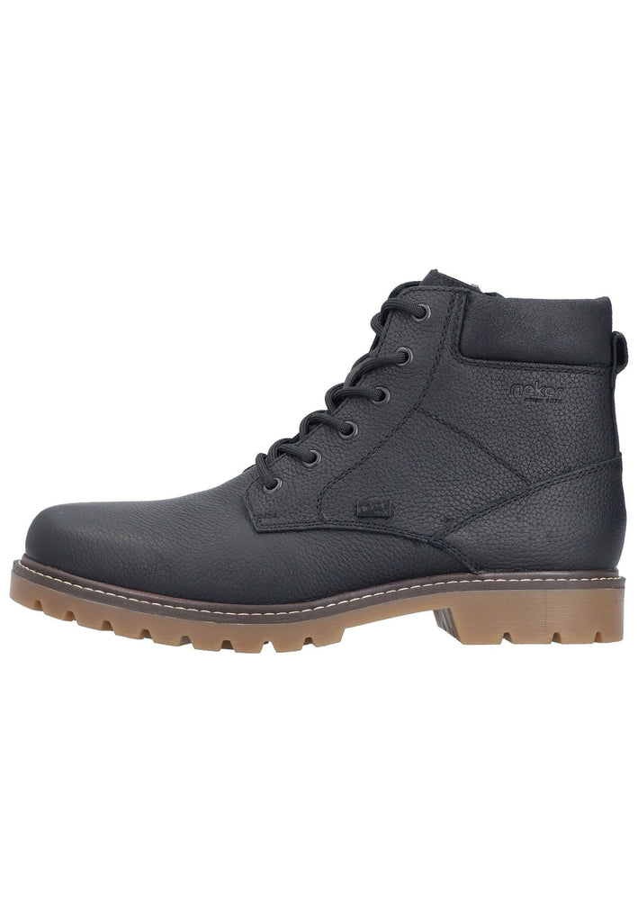 Stiefeletten Rieker Stiefelette Glattleder Schwarz Warmfutter